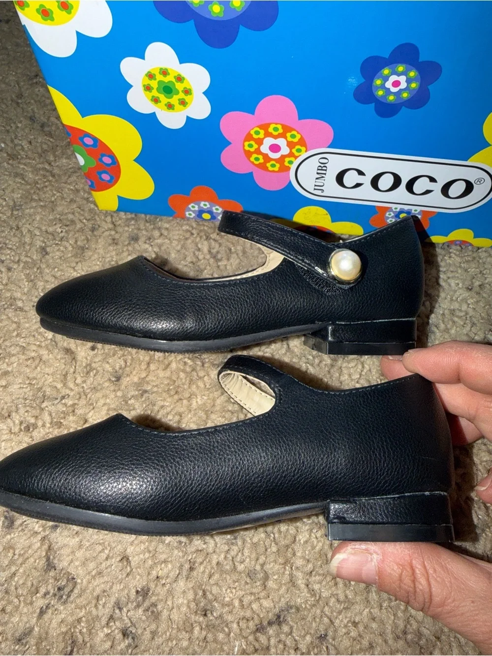 Girls' Coco Black Mary Jane Dress Shoes